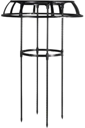 Rankobelisk belagd metall, 75 cm, väderbeständig trädgårdsväxtstöd för rosor och blommor