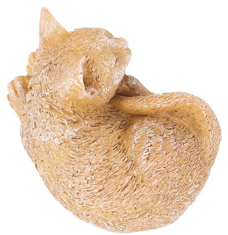 Happyyami Adornos De Estatua De Gato Lápidas para Mascotas De Jardín Estatuas Decorativas De Resina para Mascotas