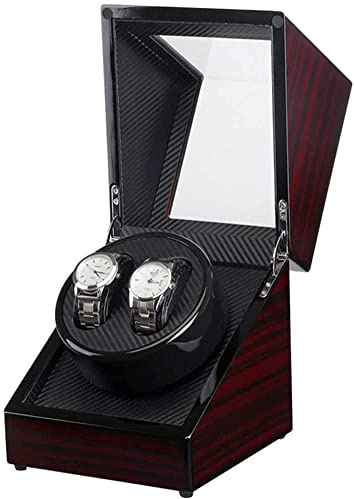 MKAK Caja de Wooden Shell Watch Butder, Watch Winder Watch Winder Winder Storage Caja de visualización Super Slimal Automatic Watches Holder Cajas giratorias