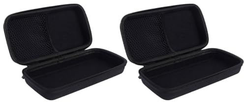 Abaodam 2Pcs Microphone Protective Case EVA Hard Carrying Box Waterproof Shockproof 18.5X9X4.5Cm Portable Travel Storage Pouch for Microphones