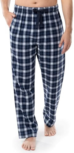 Fruit of the Loom mens Yarn-dye Woven Flannel Pant Pajama Bottom, Navy Plaid, X-Large US