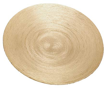 NKlaus 1x piatto per candele Ø 12,5cm alluminio oro look opaco piatto decorazione rotondo spessore 0,5cm sottobicchiere per candele a colonna lanterne lavabile in lavastoviglie 2809