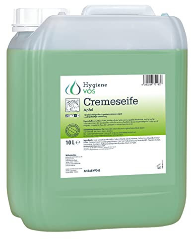 Hygiene VOS Savon à crème pour pomme, 10 l, crème de lavage douce pour tous les systèmes de distributeurs à pression courants et distributeurs de savon