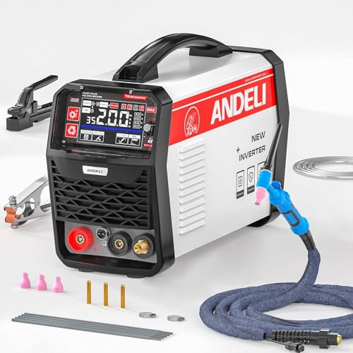 ANDELI WIG Schweißgerät, HOT/MMA/CLEAN/TIG Pulse WIG Schweißgerät, 200 Amp 220 V, IGBT Digital Inverter WIG Schweißgerät TIG-250MPC