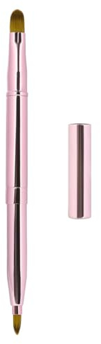 Applicateurs de pinceaux à lèvres professionnels exquis - Pinceaux à lèvres rétractables - Pinceau de maquillage brillant à lèvres pour femmes et filles (rose vif)