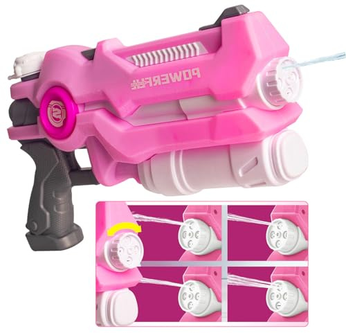 Big Water Gun Powerful Water Pistol for Kids 30-40ft Long Range 800cc Super Soaker Watergun, Large Water Blaster Shooter Cannon Summer Outdoor Beach Pool Squirter Toys for Girls
