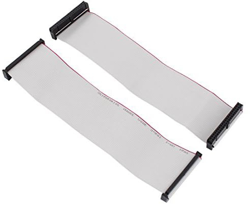 TA-VIGOR 40-Pin Female to Female Flat Ribbon Cable, 2.54mm Pitch, 20cm Length IDE Ribbon Cable for Digital Cameras, Laptops, LCD TVs, Arduino 2Pcs