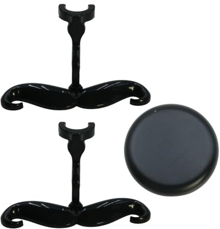 ANCLLO Lot de 2 Moustaches à Clip pour trompettes et Trombones avec étui de Protection - Compatible avec Tous Les Embouts à Petite Tige