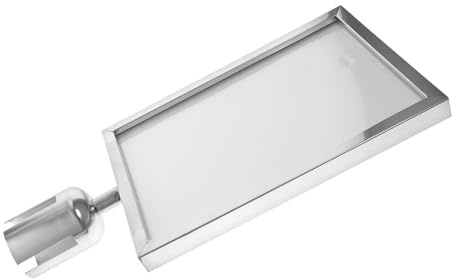 SUPVOX 2pcs A4 Silver Portrait Stanchion Sign Holders for Queue Control, Metal Floor Poster Display Stands for Business, Event, and Crowd Management in Offices and Restaurants