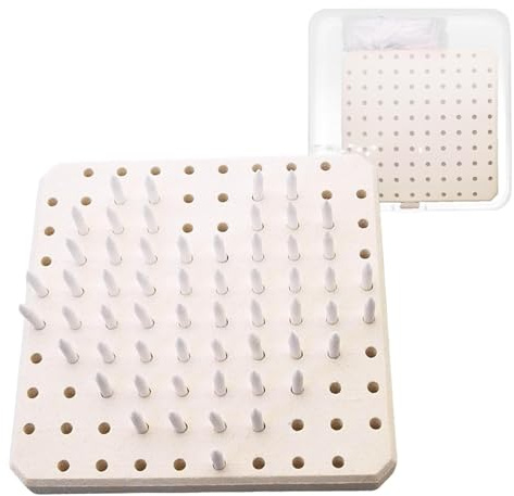 Kiln Stilts – Heat-Resistant Ceramic Design | Clay Kilns Support Firing Mat | Kiln Supporting Tools with 60PCS Moveable Nails | Clay Accessories for Hobbyists Beginners Pottery