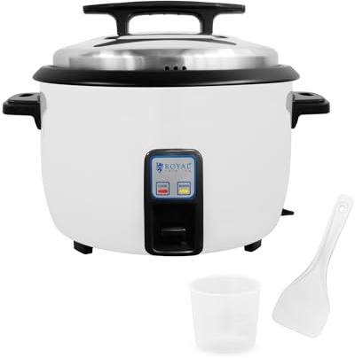 Royal Catering Cuociriso Elettrico Professionale Risottiera Elettrica RCRK-13L (13 L, 1.950 W, Acciaio Inox, Alluminio, 72 tazze, 5,6 litri)