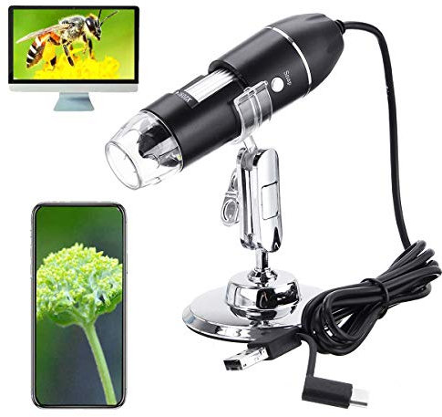 USB Digital Mikroskop, XVZ Handy USB-Digitalmikroskop 50X-1600X-Vergrößerung, kompatibelür Android, Linux, Windows 7 8 9