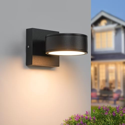 Double century Modern Aluminum Porch Sconce Lights - LED Exterior Wall Sconce, Waterproof, 8W, 3000K for Garage Enterway