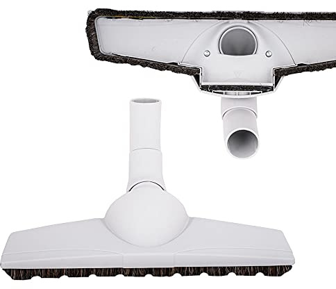 ALL PARTS ETC. 1.25” Hardwood Floor Attachment for Central Vacuum Accessories for Wood Floor, Tile & Wood Floor Brush, Light Gray, for Shop Vac, Bissell, Eureka & Other Central Vacs (Floor Brush 13”)
