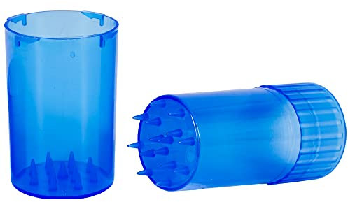 EUROGROW - Grinder Plástico con forma de tubo y almacenaje - Grinder Molinillo de plástico picador y triturador de Hierbas con compartimento - Colores Aleatorios