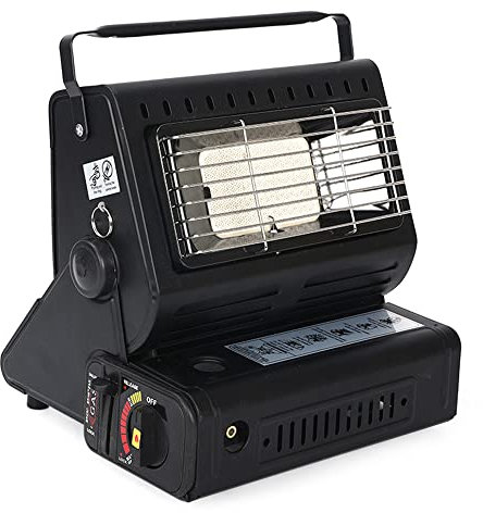 Daoco Calentador De Gas De Cerámica De 1300 W Calentador De Gas Quemador De Pesca para Acampar Al Aire Libre Negro