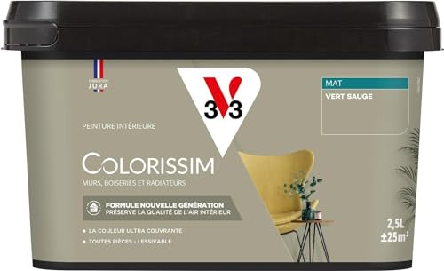 V33 Peinture multi-supports Colorissim® Vert sauge Mat 2,5L