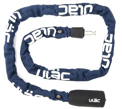 Eurostile Pythonschloss | Kette 5 mm Diebstahlsicherung 100 cm | gehärteter Stahl und Nylon | Transporthalterung | 2 Schlüssel Sicherheitsschloss | 9 Farben | Roller, Motorrad, Motorrad