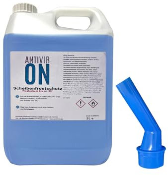 5L (1 x 5 Liter) Premium Scheibenfrostschutz -35°C Ausgiesser inklusive Wischwasser Fertigmix Auto Scheibenwaschanlage
