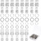 KALIONE 120 Stück BH-Ringe Schnallen, Dessous Verstellbare Ringe Schiebehakenverschluss, Metall-BH-Träger-Clip für Badeanzüge, BH, Slip-Kleider, Bikini-Verschluss (8 mm und 12 mm)