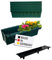 BURI 6 Euro-Paletten Blumenkästen-Einsätze inkl. Bewässerungsmatte | mit Hängesystem zum Einhängen | 37,3cm Dunkelgrün | Pflanzkasten für Europalette Palette | Balkonkasten | Blumentopf | sehr stabil