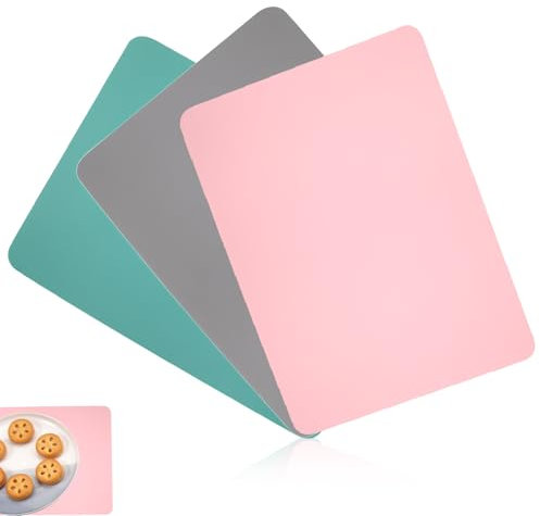 Bastelunterlage, 3 StüCk Silikonmatte Rutschfeste Unterlage Schreibtisch 30 X 40cm Silikon Malunterlage Mehrzweck Silikonunterlage für Gießharz Bastelarbeiten Küche