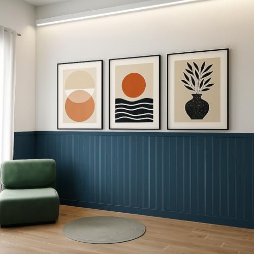 20PCS 6mm Wall Panelling Kit Shaker Style 3D Wall Panel Kit | MDF Wall Panels - Paintable Accent Panel Kit for a Stylish Upgrade to Any Home Decor 100cmx10cm