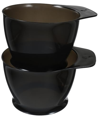 Healeved Bol de Teinture Cheveux 2 Pièces Plastique Antidérapant Graduation Lavable Réutilisable Outils de Coloration pour Salon Coiffeur et Maison