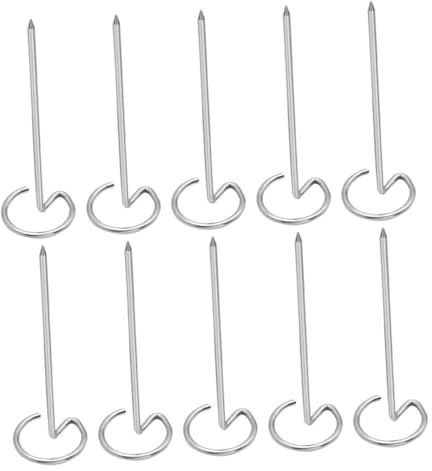 EPIGEIST 10 piezas Brochetas de Barbacoa de Acero Inoxidable Pinchos Verticales Antideslizantes para Freidora de Aire y Horno Eléctrico Reutilizables para Asar Carne y Verduras