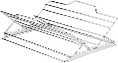 Estante de acero inoxidable para asar pavos para hornos y parrillas, soporte plegable para cocinar pollo, suministros para barbacoas, estante de acero inoxidable