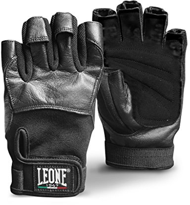 LEONE 1947, Guanti da Palestra, Unisex – Adulto, Nero, M, AB713