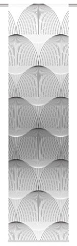 Hem mode SCHIEBEVORGAD DEKOSTOFF DIGITALTRYCK BENARI, tyg, grå, 245 x 60 cm