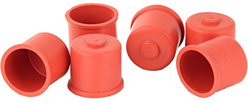 FACKELMANN 48320 Mostkappen 6 Stück Größe 2 in Rot, Naturkautschuk, 3 x 3 x 2,5 cm