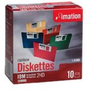 Imation - Diskett 3,5 Dshd 10 Pk Regnbåge