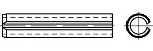 DIN 1481/ISO 8752 Spannstifte, schwere Ausführung Federstahl 28 x 40 S 10 Stk