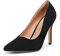 DREAM PAIRS Women's Closed Toe High Heels Dress Pointed Toe Wedding Pump Shoes,Size 6,Black/Nubuck