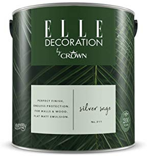ELLE DECORATION Silver Sage No. 311, 2,5 L, extra-matte Premium Wandfarbe für Innen, für Wände und Holz, hohe Deckkraft, Innenfarbe,helles Graugrün