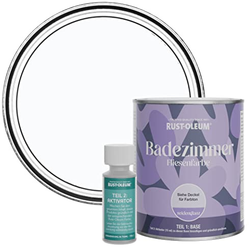 Rust-Oleum Blue Water-Resistant Bathroom Tile Paint in Satin Finish - Icecap 750ml