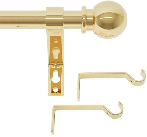 Tringles à rideaux dorées pour fenêtres de 81,3 à 121,9 cm