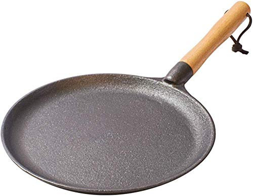 WBDHEHHD Padella Per Pancake Crepes In Ghisa, Induzione, Con Manico, Padella Per Pizza Bistecca, Uova Per Friggere, Per Colazione, Padella Wok Da 18 cm