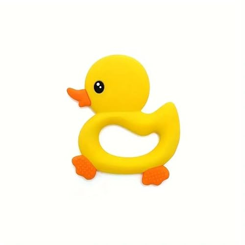 BABYZOCO Juguete Para Bebe Pato Dentición, Mordedor Bebe, Mordedor forma de Pato, Pato de dentición para infantes, sin BPA, Apto para 3 a 24 meses, Longitud 10 cm, Diseño Pato Amarillo