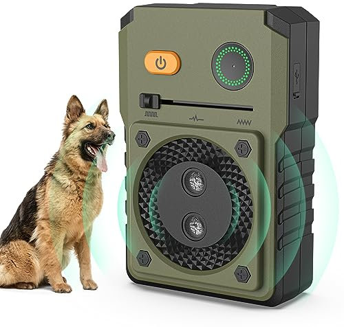 Bubbacare Anti Bell Gerät Hunde, Ultraschall Antibell für Hunde mit 3 Modi bis zu 50FT Wirksame Kontrolle Bereich, IPX4 Wasserdicht Antibell Ultraschall Gerät für den Außen und Innenbereich