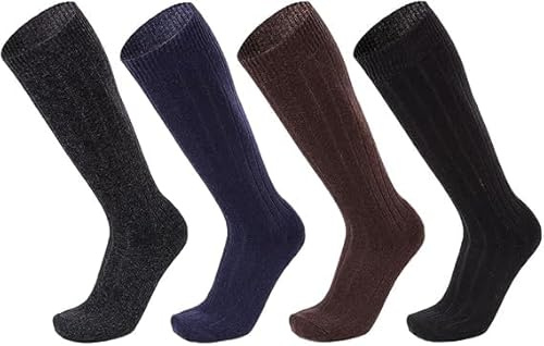 Prisco Calze Uomo Cashmere e Lana Lunghe, Calzini Cachemire Lunghi Invernali Termici, Made in Italy (IT, Numero, 40, 45, Regular, Regular, Classico)