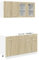 Kangmusi 4-TLG. K¨¹chenschrank-Set Sonoma-Eiche Holzwerkstoff, kangmusi3307657