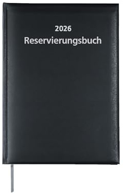 2026 ADINA tjock reserveringsbok A4 2 sidor per dag hög kvalitet svart