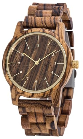 RORIOS Montres Hommes en Bois Super Light Quartz Montre en Bois Naturel Montres Mode Hommes Bracelet