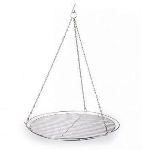 troph-e-shop Grillrost mit Kette Metall für Dreibein 60 cm