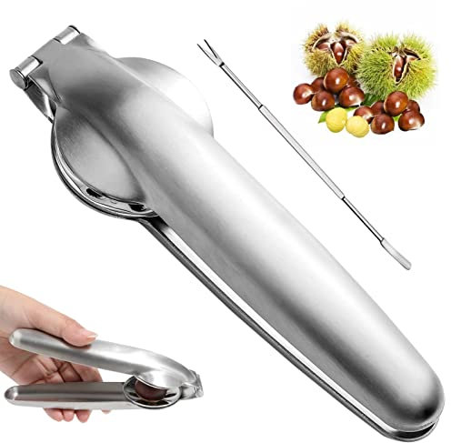 Taglia Castagne in Acciaio Inossidabile 304, Pinza per Castagne, Schiaccianoci Clip, Clip per Castagne in Noce, Coltello Castagne Schiaccianoci in Castagna, Taglio della Castagna con Forchette