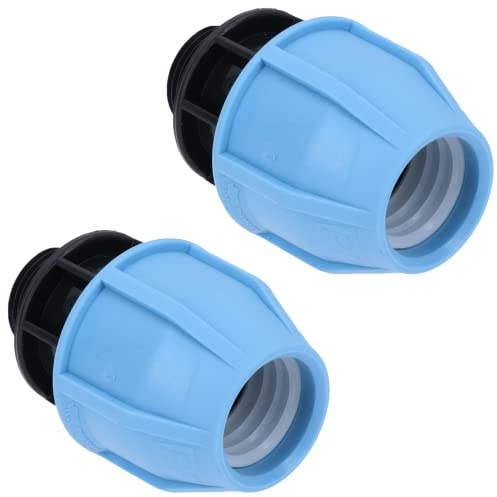 32mm x 3/4 MDPE Male Adapter Compression Coupling Fitting Water Pipe 2PK