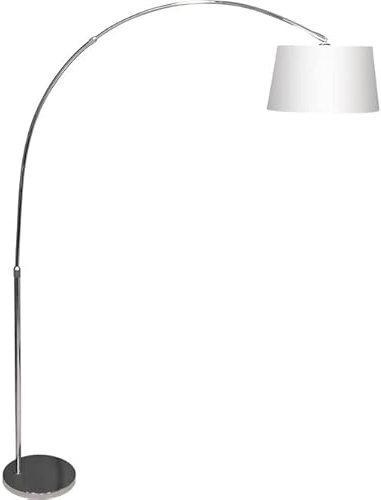 BEL AIR HOME - Lámpara de Pie CAPRI Ajustable | Iluminación Lectura y Tareas de Precisión | Diseño Elegante | Altura Máxima 126cm, Metal Durable (BLANCO)